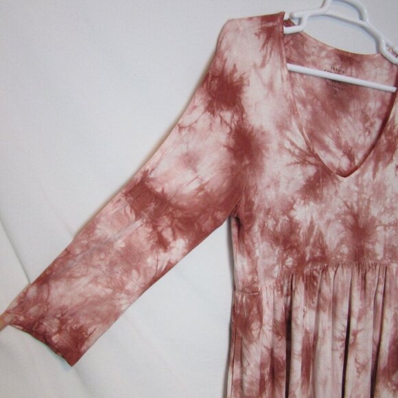 Torrid Dress Super Soft Knits Orange Red Tie Dye Peplum Flowy Plus Size 12 - Picture 4 of 6